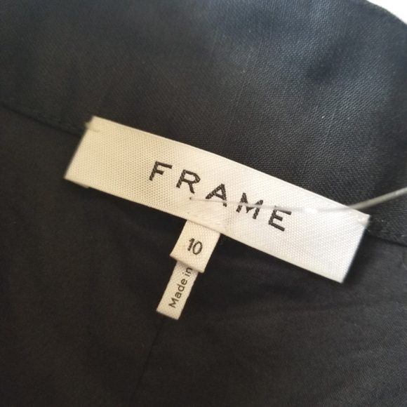 New Frame Black Linen Blend Short - Picture 3 of 4